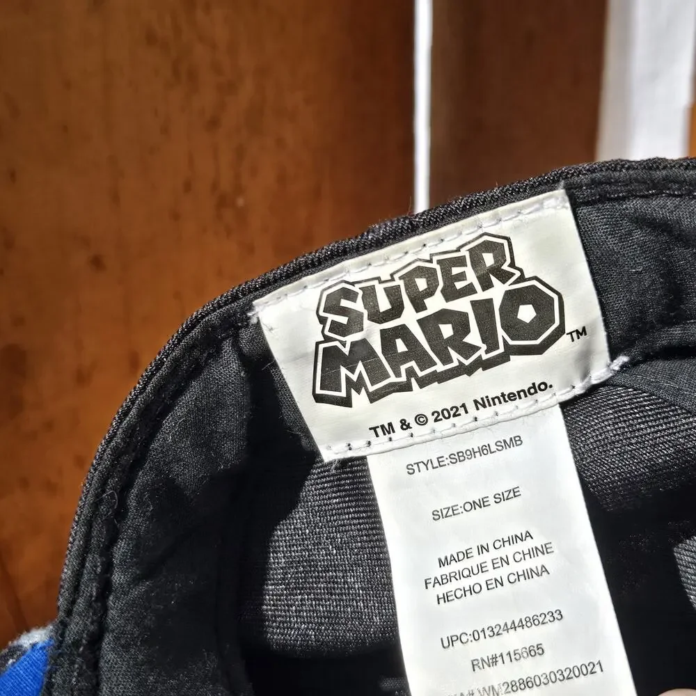 Super Mario 2021 Nintendo Hat‎ Luigi Youth Kids One Size Adjustable Snapback Cap